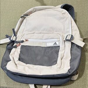 Adidas Men's Cream and Black Backpack